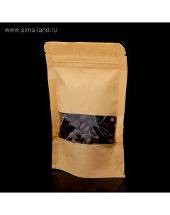 Пакет Zip-lock Крафт с прямоугольным окном 9 х 14 см Upak land