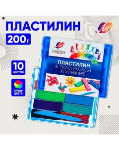 Пластилин 10 цветов 200 г "Классика" Луч