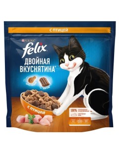 Сухой корм Двойная вкуснятина для кошек птица 1 3 кг Felix