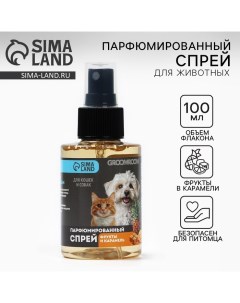 Парфюмированный спрей для животных аромат Фрукты в карамели 100 мл Groomroom