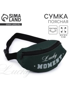 Сумка поясная Lucky Moment 32х8х15 см отд на молнии цвет зелёный Nazamok kids