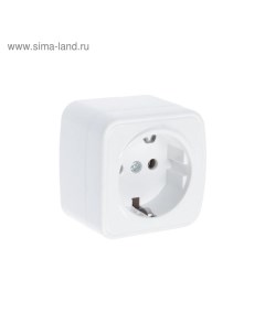 Розетка TDM Дача Народная 2П З 16 А IP20 открытая белый Tdm electric