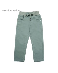 Брюки для мальчиков рост 80 см цвет фисташковый Yuke jeans