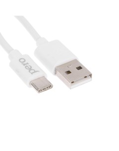 Кабель DC 03 Type C USB 3 А быстрая зарядка 2м белый Pero