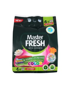 Порошок для стирки, COLOR, биоразлогаемый, 4 кг Master fresh