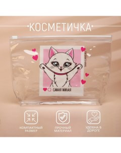 Косметичка из прозрачного PVC 21 х2 х14 см Самая милая Nazamok