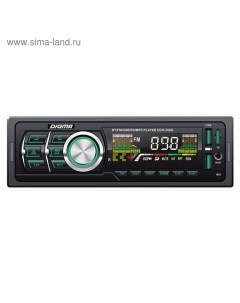 Автомагнитола DCR 350G 1DIN 4 х 45 Вт Bluetooth USBx2 AUX SD Digma