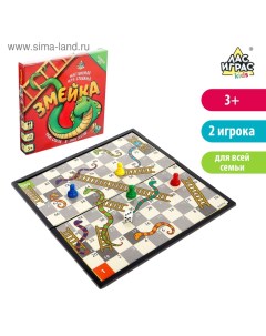 Настольная игра бродилка Змейка пластиковое поле 2 игрока 3 Лас играс kids