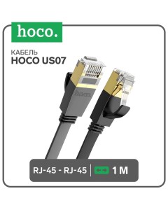 Патч-корд US07 Gigabit Ethernet, UTP 6е кат., RJ-45(m)-RJ-45(m), 1 м, чёрный Hoco