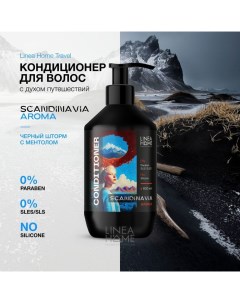 Кондиционер для волос SCANDINAVIA AROMA черный шторм с ментолом, 600 мл Lineahome