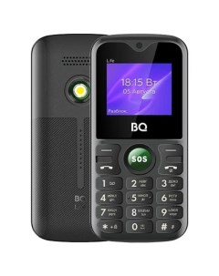 Сотовый телефон M 1853 Life 1 77 2 sim 32Мб microSD 600 мАч фонарик черно зеленый Bq