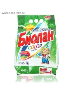 Стиральный порошок Color автомат 4 кг Biolan