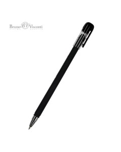 Ручка шариковая FreshWrite EasyWrite Black узел 0 5 мм синие пигментные чернила корпус Soft Touch Brunovisconti