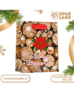 Пакет ламинированный Merry Christmas 11 5 х 14 5 х 6 см Upak land