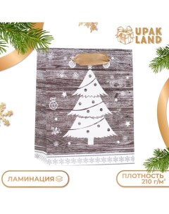 Пакет ламинированный Белая елка 11 5 х 14 5 х 6 см Upak land