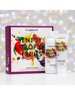 Подарочный набор косметики Enjoy Tropic Fruits№ 1400: гель для душа, 200 мл, гоммаж для лица, 80 мл Compliment