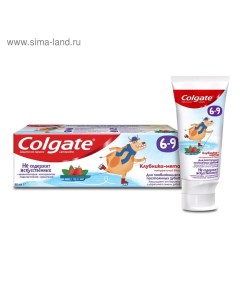 Зубная паста Клубника и мята детская от 6 9 лет с фторидом 60 мл Colgate