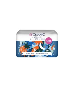 Soft Гигиенические прокладки ночь 8 0 Cleanic