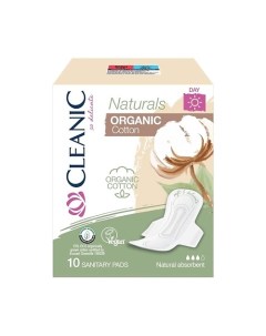 Naturals Organic Cotton Гигиенические прокладки день 10 0 Cleanic