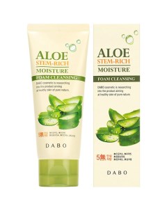 Пенка для умывания с экстрактом алоэ Aloe Stem-Rich Moisture Foam Cleansing Dabo