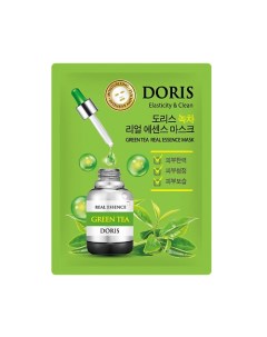 DORIS Тканевая маска для лица зеленый чай GREEN TEA Real Essence Mask Jigott