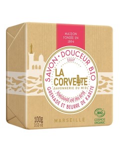 Мыло органическое для лица и тела Карите-гранат Marseille Pomegranate and Shea Butter Soap La corvette