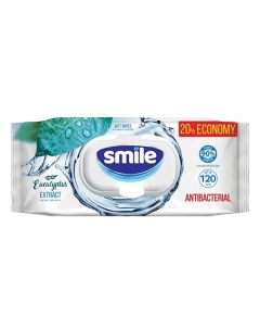 Влажные салфетки с экстрактом эвкалипта Antibacterial effect 120.0 Smile wonderland