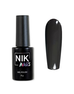 Гель-лак для ногтей темного плотного оттенка Dark Nik nails