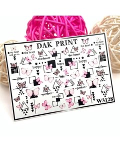 Слайдер-дизайн для ногтей W3128 Dak print