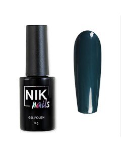 Гель-лак для ногтей темного плотного оттенка Dark Nik nails