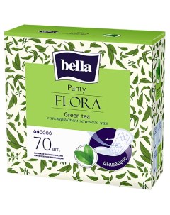 Прокладки ежедневные Panty FLORA Green tea 70.0 Bella