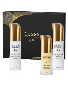 Подарочный набор GOLD «КОМПЛЕКСНЫЙ УХОД 24 ЧАСА» / GIFT GOLD BOX «24HR DAILY SKIN CARE SET» Dr. sea