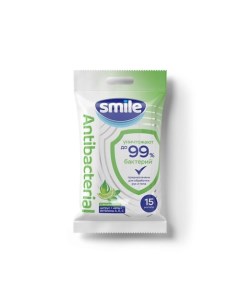 Влажные салфетки с витаминами Лайм-мята Antibacterial 15 Smile wonderland