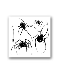 Переводная тату Spiders 10*10см Tatts