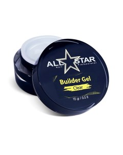 Однофазный гель для наращивания ногтей, Builder Gel "Clear" All star professional