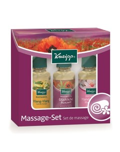 Набор массажных масел (Красный мак и конопля, Иланг-иланг, Миндаль) Massage-Set Kneipp