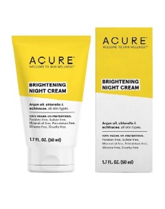 Ночной крем аргановое масло, хлорелла и эхинацея Brightening Acure