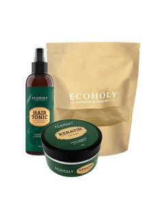 Набор для ухода за волосами Тоник и маска Hair Tonic + Keratin Hair Mask Ecoholy