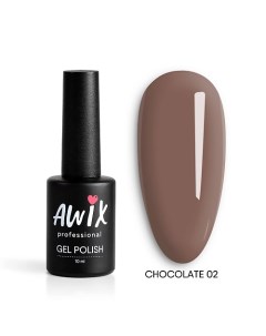 Гель лак для ногтей шоколадный кофе Chocolate Awix