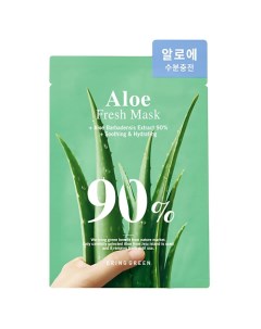 Маска для лица освежающая с алоэ Aloe Fresh Mask Bring green