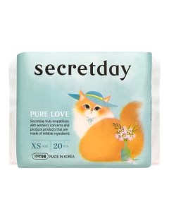 Прокладки ежедневные хлопковые Pure Love XS Secret day