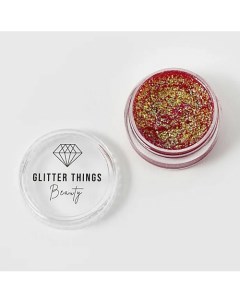 Глиттер Гель Блёстки для глаз лица и тела Солнечная Вспышка Glitter things