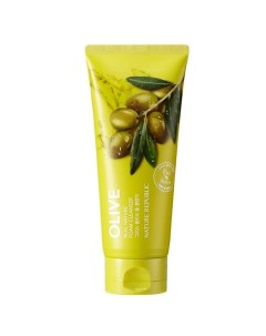 Пенка для умывания с экстрактом оливы Real Nature Olive Foam Cleanser Nature republic