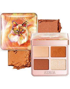 Тени для век Tipsy Kitty Eyeshadow Quad Zeesea