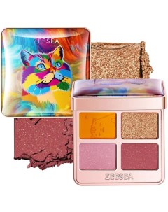 Тени для век Tipsy Kitty Eyeshadow Quad Zeesea