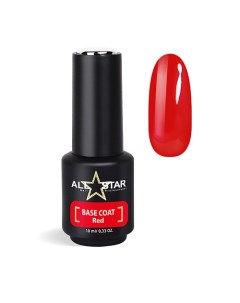 Пластичная цветная база для ногтей BASE COAT "Red" All star professional