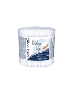 Soft&Comfort Ватные палочки гигиенические в круглойкоробке 200.0 Cleanic