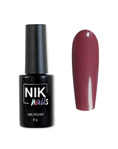 Гель лак для ногтей темного плотного оттенка Dark Nik nails