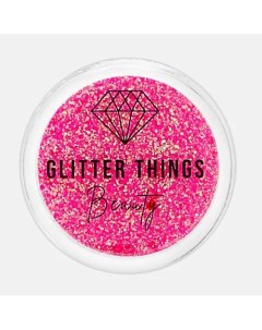 Гель блестки для лица и тела Розовый Неон Glitter things