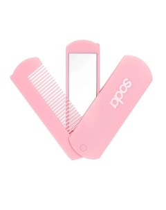 Расчёска компактная HAIR COMB WITH MIRROR #brushandgo Soda